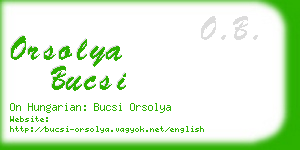 orsolya bucsi business card